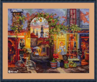 MK227 French Cafe Merejka Cross Stitch Kit